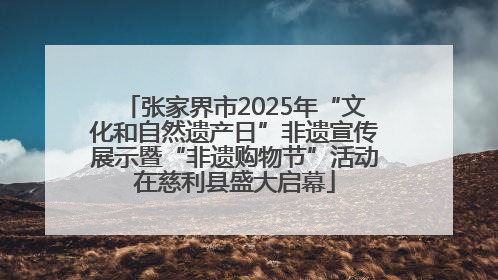 张家界市2025年“文化和自然遗产日”非遗宣传展示暨“非遗购物节”活动在慈利县盛大启幕