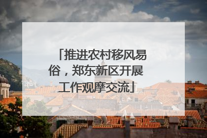 推进农村移风易俗，郑东新区开展工作观摩交流