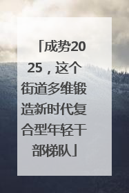 成势2025，这个街道多维锻造新时代复合型年轻干部梯队