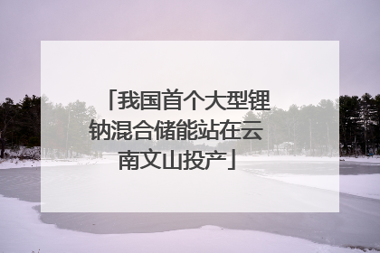 我国首个大型锂钠混合储能站在云南文山投产