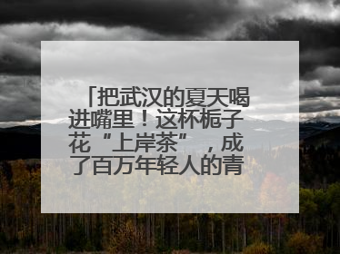 把武汉的夏天喝进嘴里！这杯栀子花“上岸茶”，成了百万年轻人的青春暗号
