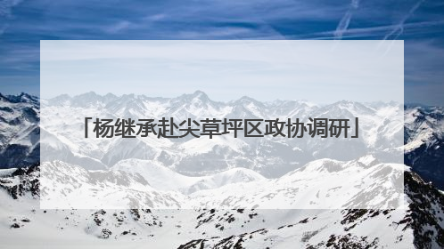 杨继承赴尖草坪区政协调研