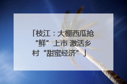 枝江：大棚西瓜抢“鲜”上市 激活乡村“甜蜜经济”