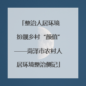 整治人居环境 扮靓乡村“颜值”——菏泽市农村人居环境整治侧记