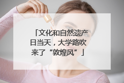 文化和自然遗产日当天，大学路吹来了“敦煌风”