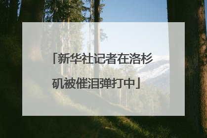 新华社记者在洛杉矶被催泪弹打中