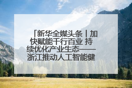新华全媒头条丨加快赋能千行百业 持续优化产业生态——浙江推动人工智能健康有序发展观察