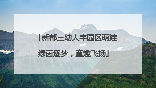 新都三幼大丰园区萌娃绿茵逐梦，童趣飞扬