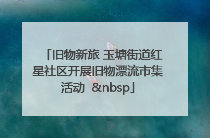 旧物新旅 玉塘街道红星社区开展旧物漂流市集活动   