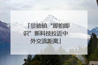 景德镇“即拍即识”新科技拉近中外交流距离