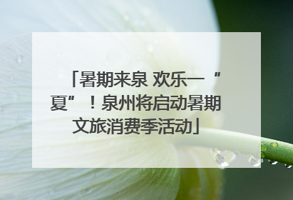 暑期来泉 欢乐一“夏”！泉州将启动暑期文旅消费季活动