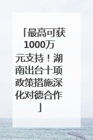 最高可获1000万元支持！湖南出台十项政策措施深化对德合作