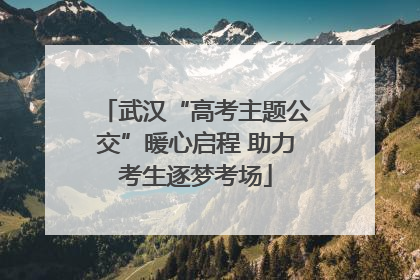 武汉“高考主题公交”暖心启程 助力考生逐梦考场