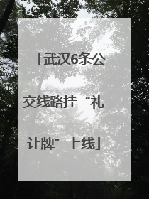 武汉6条公交线路挂“礼让牌”上线