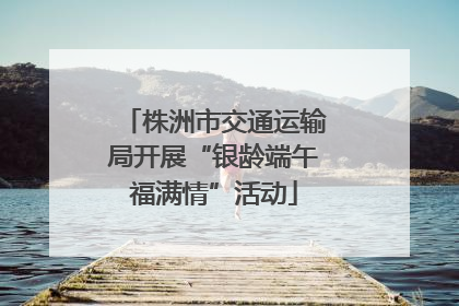株洲市交通运输局开展“银龄端午福满情”活动