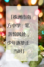 株洲市南方中学：笔落惊风处，少年逐梦正当时