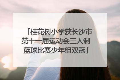 桂花树小学获长沙市第十一届运动会三人制篮球比赛少年组双冠