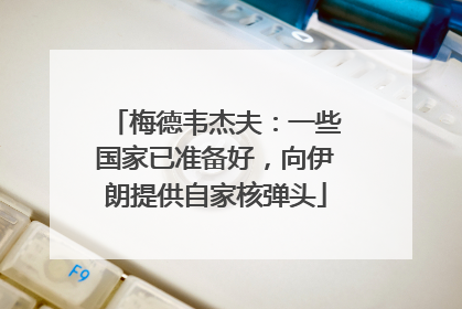 梅德韦杰夫：一些国家已准备好，向伊朗提供自家核弹头