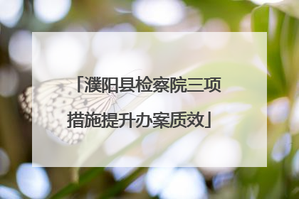 濮阳县检察院三项措施提升办案质效