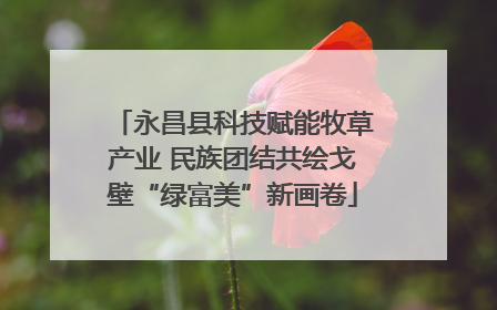永昌县科技赋能牧草产业 民族团结共绘戈壁“绿富美”新画卷