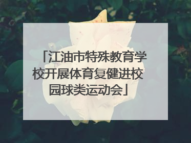 江油市特殊教育学校开展体育复健进校园球类运动会