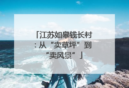 江苏如皋钱长村：从“卖草坪”到“卖风景”