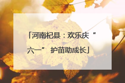 河南杞县：欢乐庆“六一” 护苗助成长