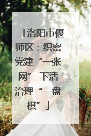 洛阳市偃师区：织密党建“一张网” 下活治理“一盘棋”