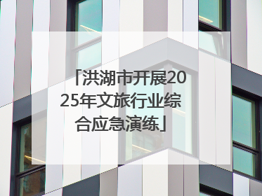 洪湖市开展2025年文旅行业综合应急演练