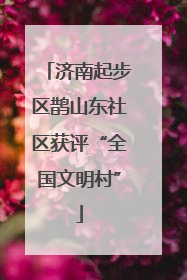 济南起步区鹊山东社区获评“全国文明村”