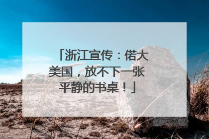 浙江宣传：偌大美国，放不下一张平静的书桌！