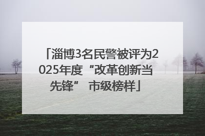 淄博3名民警被评为2025年度“改革创新当先锋” 市级榜样