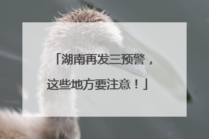 湖南再发三预警，这些地方要注意！