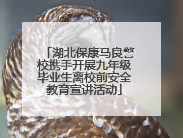湖北保康马良警校携手开展九年级毕业生离校前安全教育宣讲活动