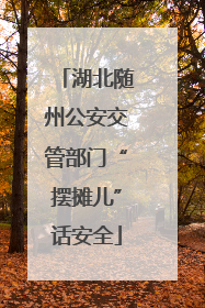 湖北随州公安交管部门“摆摊儿”话安全