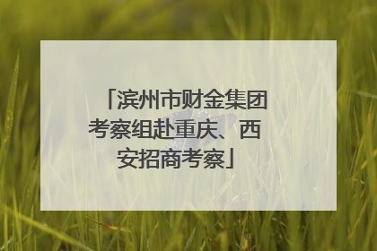 滨州市财金集团考察组赴重庆、西安招商考察