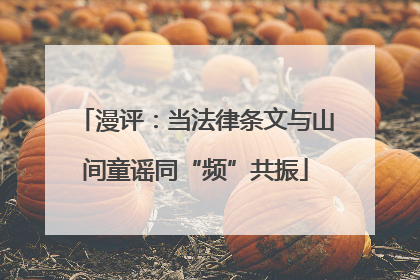 漫评：当法律条文与山间童谣同“频”共振