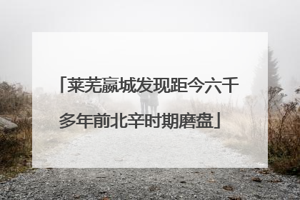 莱芜嬴城发现距今六千多年前北辛时期磨盘
