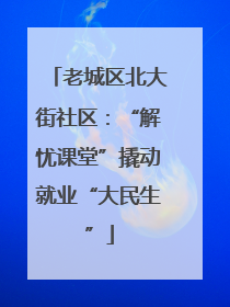 老城区北大街社区：“解忧课堂”撬动就业“大民生”
