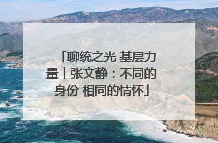 聊统之光 基层力量丨张文静：不同的身份 相同的情怀