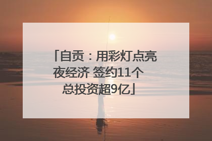 自贡：用彩灯点亮夜经济 签约11个总投资超9亿