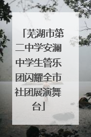 芜湖市第二中学安澜中学生管乐团闪耀全市社团展演舞台