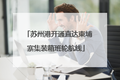 苏州港开通直达柬埔寨集装箱班轮航线