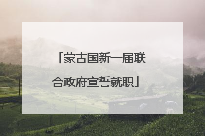 蒙古国新一届联合政府宣誓就职