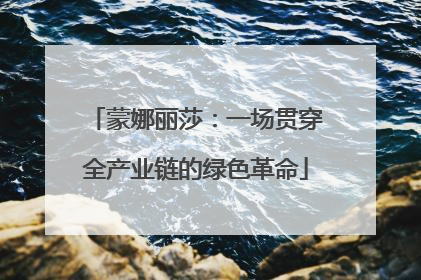 蒙娜丽莎：一场贯穿全产业链的绿色革命