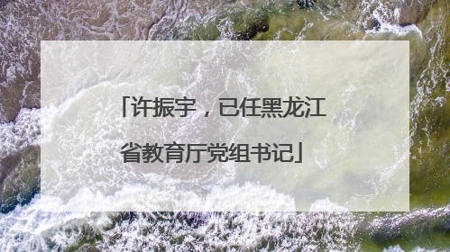 许振宇，已任黑龙江省教育厅党组书记