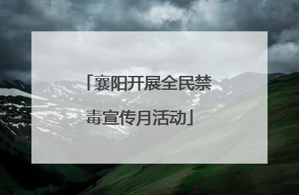 襄阳开展全民禁毒宣传月活动