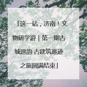 这一站，济南！文物研学游｜第一期古城遗韵·古建筑巡迹之旅圆满结束