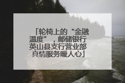 轮椅上的“金融温度”，邮储银行英山县支行营业部真情服务暖人心
