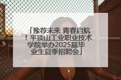 豫荐未来 青春启航！平顶山工业职业技术学院举办2025届毕业生夏季招聘会